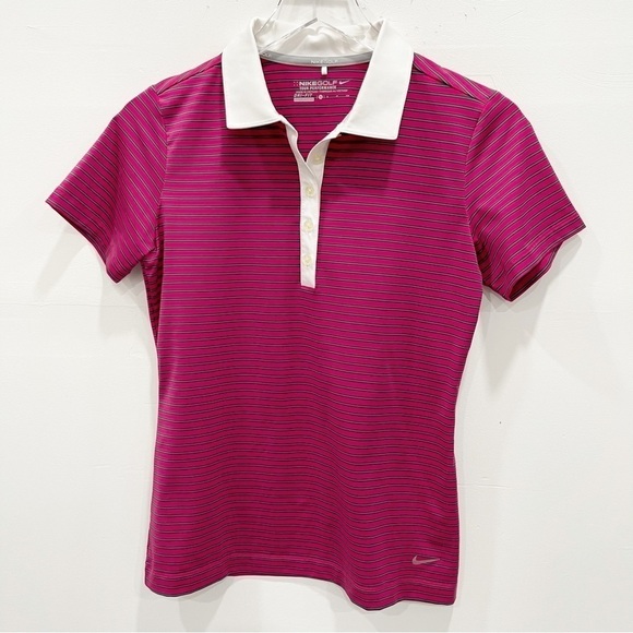 Nike Golf Tour Performance Polo Shirt Dri-Fit Striped Size Small - Picture 1 of 6